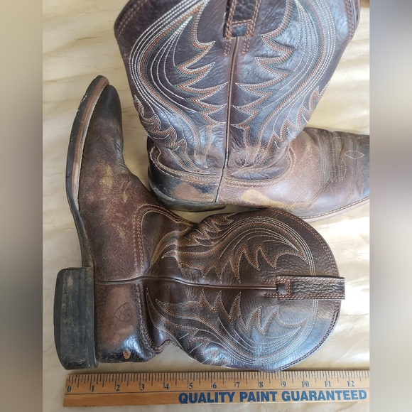 Ariat Men's Hybrid Rancher Western Brown Leather Boots, 10014070. Size 11.5D - Picture 14 of 14